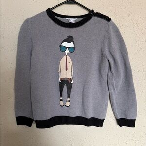 Little Marc Jacobs Gray Sweater with Character Design